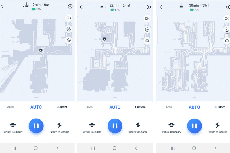 In der Ecovacs Home App siehst Du live, wie der Deebot T9 AIVI eine Karte von Deiner Wohnung erstellt.